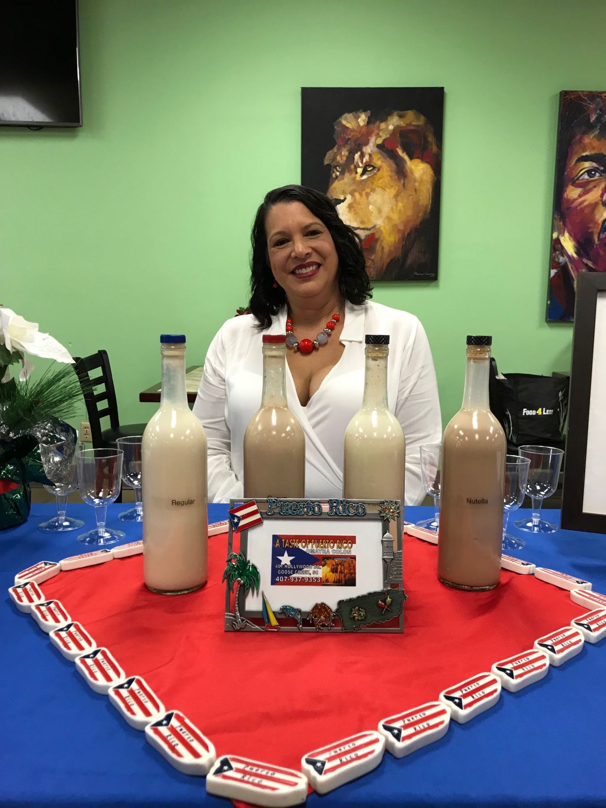 Omayra Colon with coquito